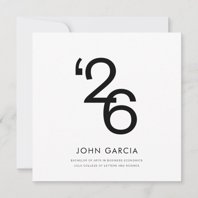 Simple Graduation Announcement (Front)