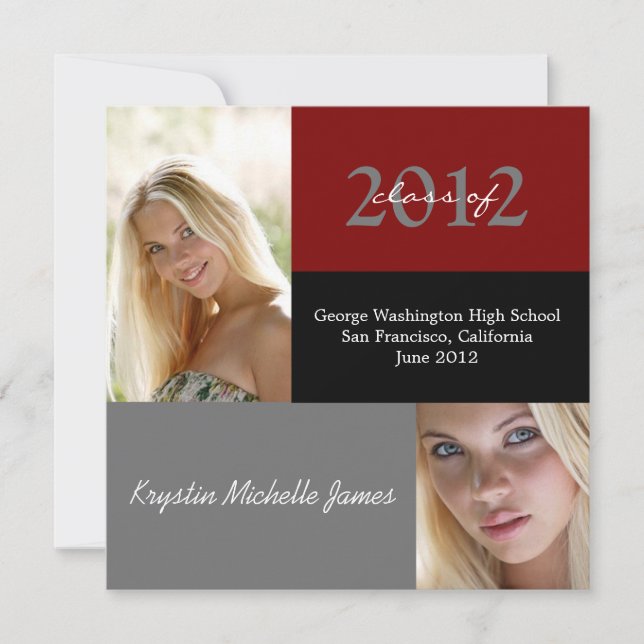 Simple Graduation Announcement (Front)