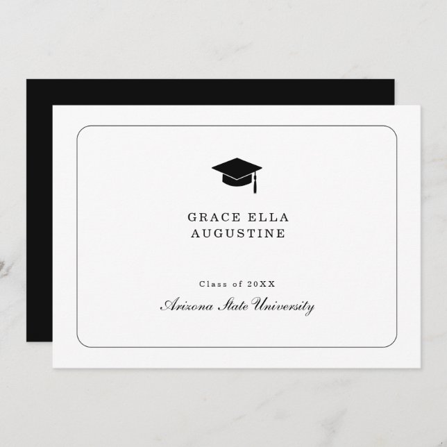 Simple Graduation Announcement (Front/Back)