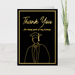 Simple Graduation Announcement Thank You Card