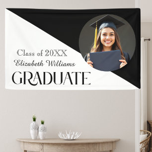 Simple Graduation Black and White Banner