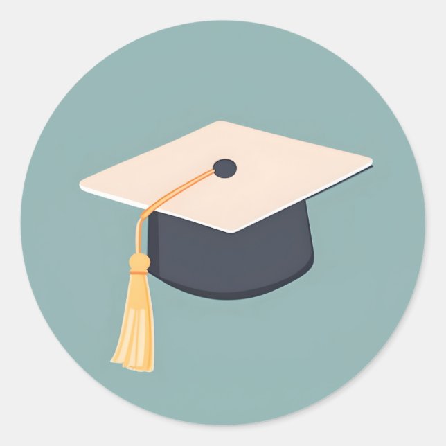 Simple Graduation Cap Sticker (Front)