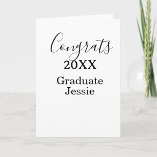Simple graduation congratulations minimal add clas card