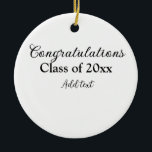 Simple graduation congratulations minimal add clas ceramic tree decoration<br><div class="desc">Design</div>