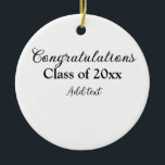 Simple graduation congratulations minimal add clas ceramic tree decoration<br><div class="desc">Design</div>