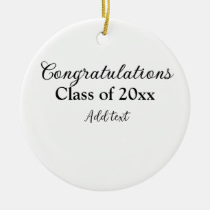 Simple graduation congratulations minimal add clas ceramic tree decoration