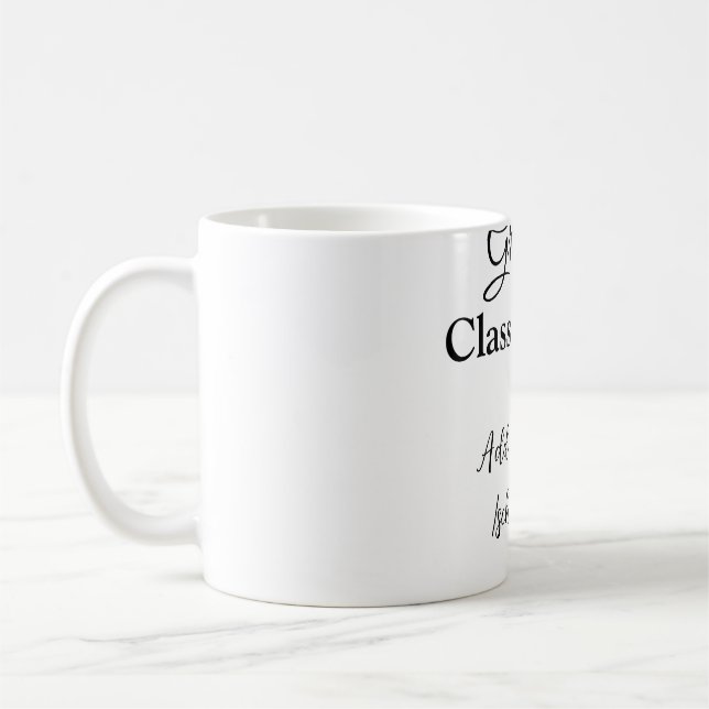 Simple graduation congratulations minimal add clas coffee mug (Left)