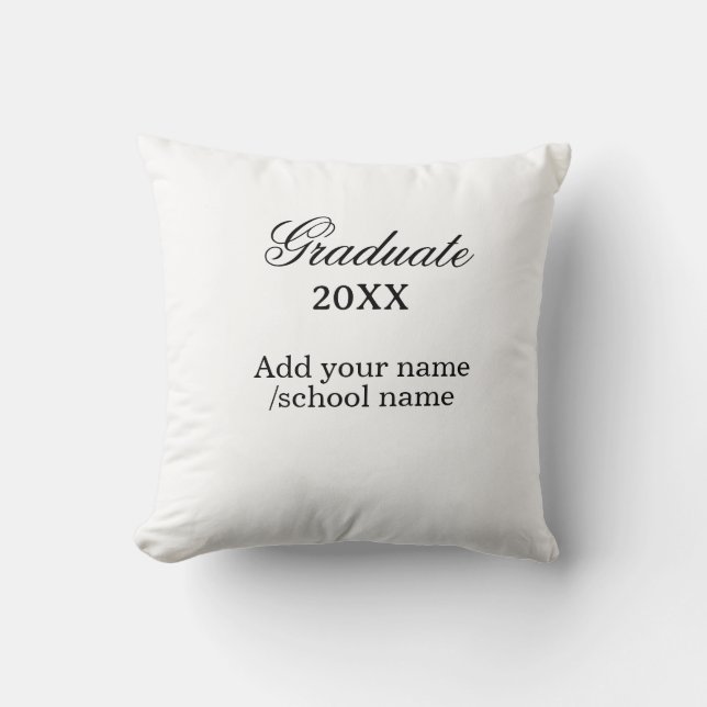 Simple graduation congratulations minimal add clas cushion (Front)