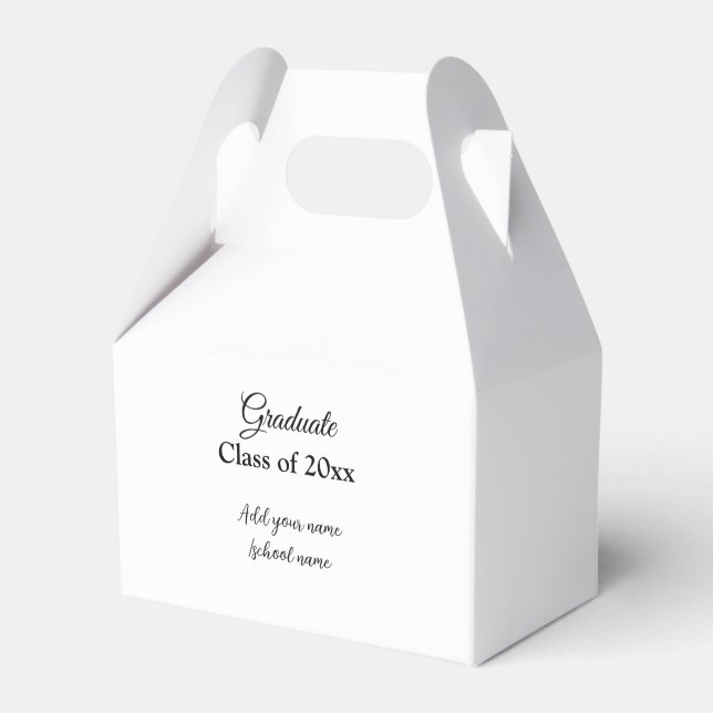 Simple graduation congratulations minimal add clas favour box (Front Side)
