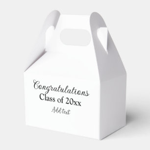 Simple graduation congratulations minimal add clas favour box