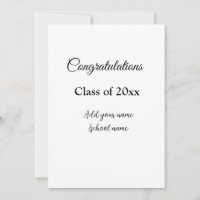 Simple graduation congratulations minimal add clas