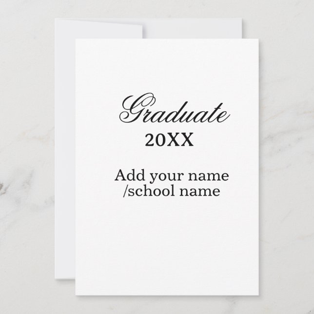 Simple graduation congratulations minimal add clas invitation (Front)