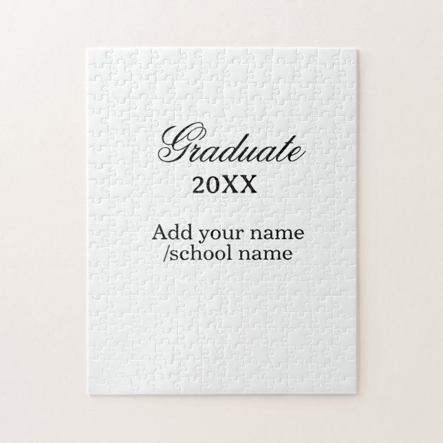 Simple graduation congratulations minimal add clas jigsaw puzzle (Vertical)