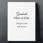 Simple graduation congratulations minimal add clas plaque<br><div class="desc">Design</div>