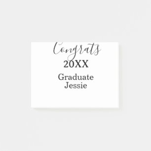 Simple graduation congratulations minimal add clas post-it notes