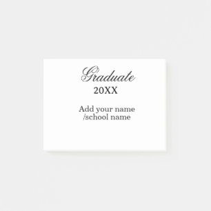 Simple graduation congratulations minimal add clas post-it notes
