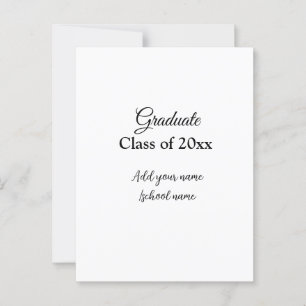 Simple graduation congratulations minimal add clas postcard