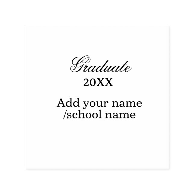 Simple graduation congratulations minimal add clas self-inking stamp (Design)