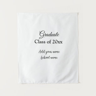 Simple graduation congratulations minimal add clas tapestry
