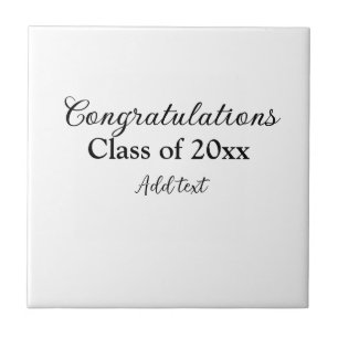 Simple graduation congratulations minimal add clas tile