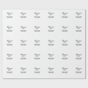 Simple graduation congratulations minimal add clas wrapping paper