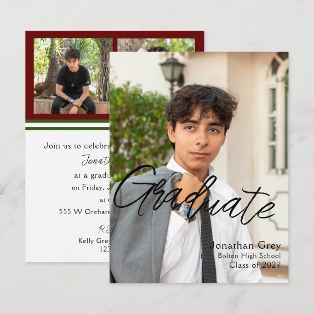 Simple graduation invitation (Front/Back)