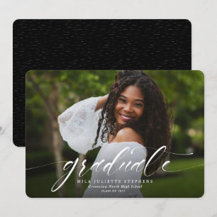Simple graduation photo announcement