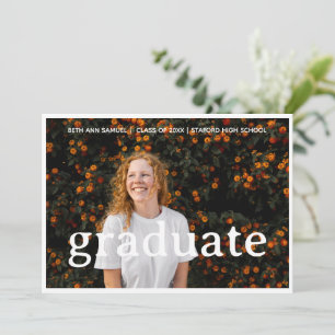 Simple Graduation Photo Announcement Card