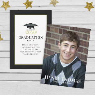 Simple Graduation Photo Classic Custom Invitation