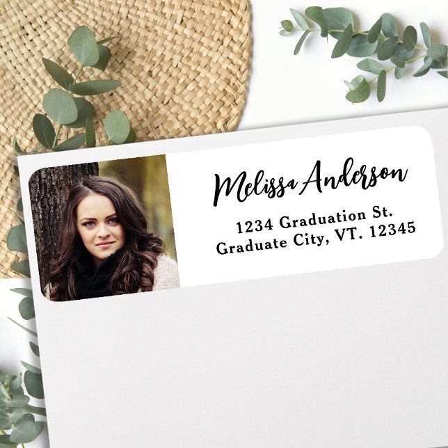 Simple Graduation Photo Return Address (Creator Uploaded)
