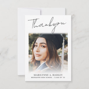 Simple Graduation Photo Thank You Card