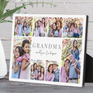 Simple Grandma Photo Collage Plaque