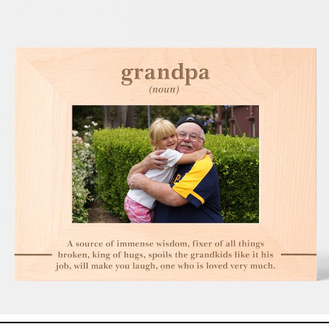 Simple grandpa Quote Custom Wood Picture Frames (Creator Uploaded)