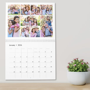 Simple Grandparents Photo Collage Calendar