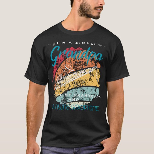 Simple Grandpas Saxophone Serenade - Whimsical Tee (Front)