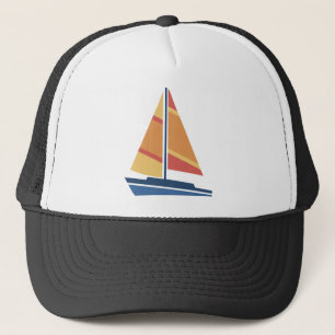 Simple Graphic Sailboat Trucker Hat