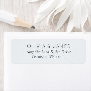 Simple Gray Calligraphy Address