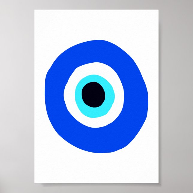 Simple Greek Eye Symbol Poster (Front)