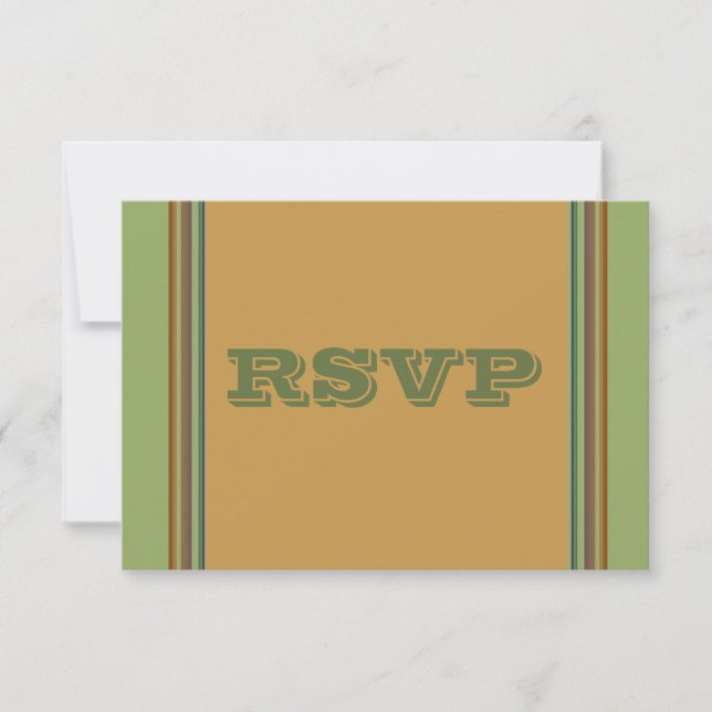 Simple green biege RSVP Card (Front)
