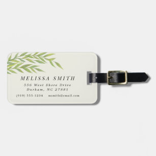 Simple Green Branch Luggage Tag