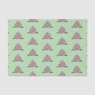 Simple Green Christmas tree Patten Holiday Tissue Paper