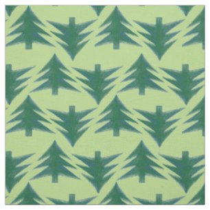 Simple Green Christmas Tree Pattern Unisex Natural Fabric
