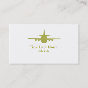 Simple green commercial pilot business cards