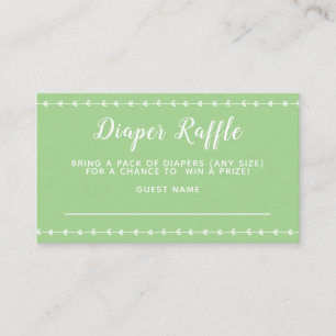 Simple Green Diaper Raffle Enclosure Card