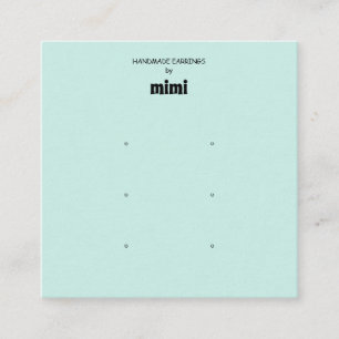 Simple Green Earring Display Card