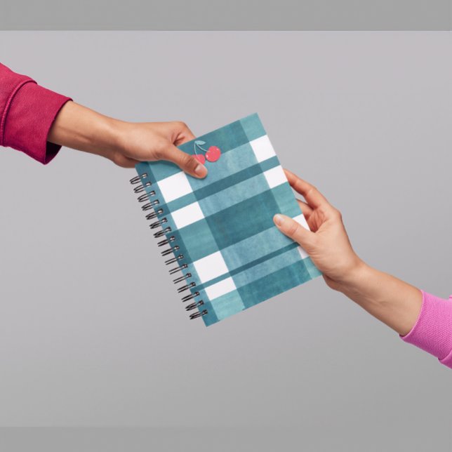 Simple green gingham notebook (Creator Uploaded)