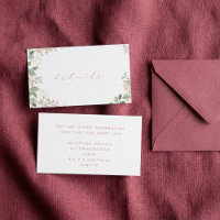 Simple green leaves, pink flowers, details wedding