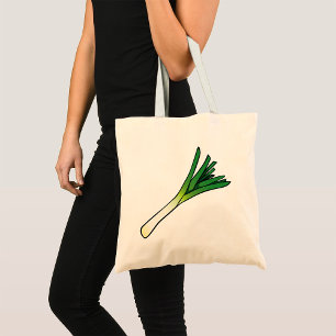 Simple Green Leek Vegetable Tote Bag