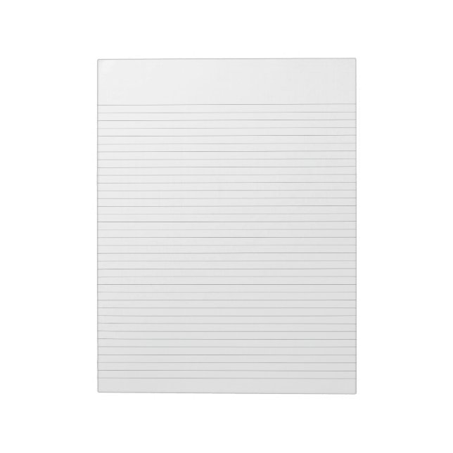 Simple Green Line College Rule  Notepad (Rotated)