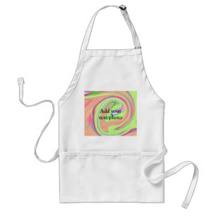 Simple green orange watercolor add your text name standard apron